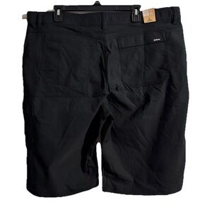 NWT PrAna Men's Black Cargo Gorpcore Flat Front Shorts